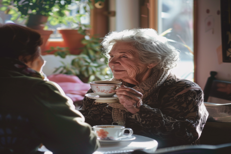 Seniorin mit Betreuungskraft – die richtige Pflegekraft auswählen