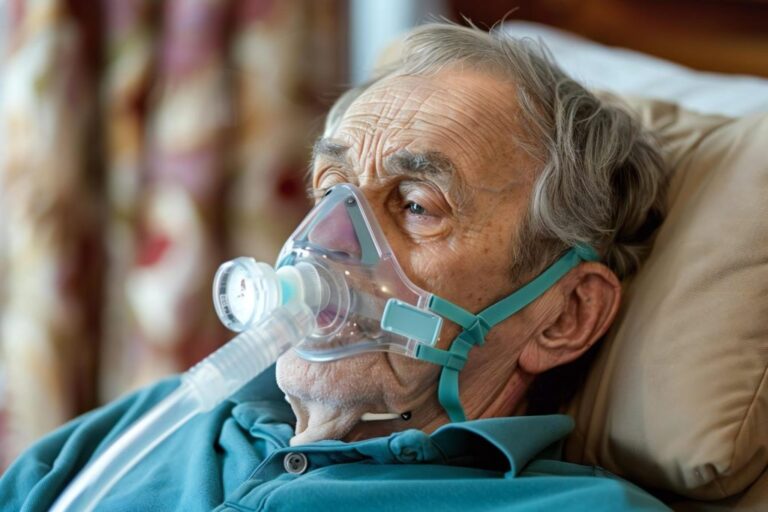Senior mit COPD – Atemtherapie und Pflege im Alltag